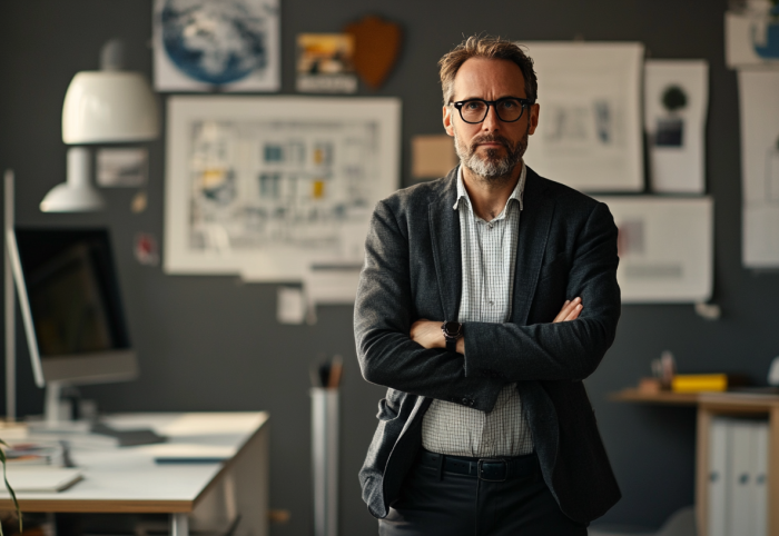 Agent immobilier qui ouvre son agence